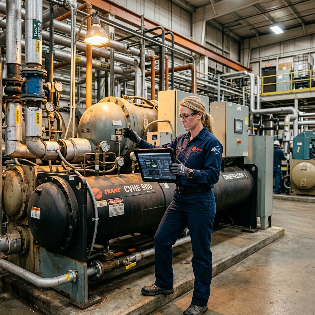 Industrial HVAC Compressor System Maintenance